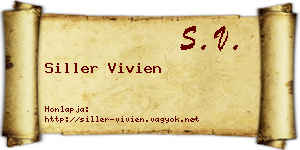 Siller Vivien névjegykártya